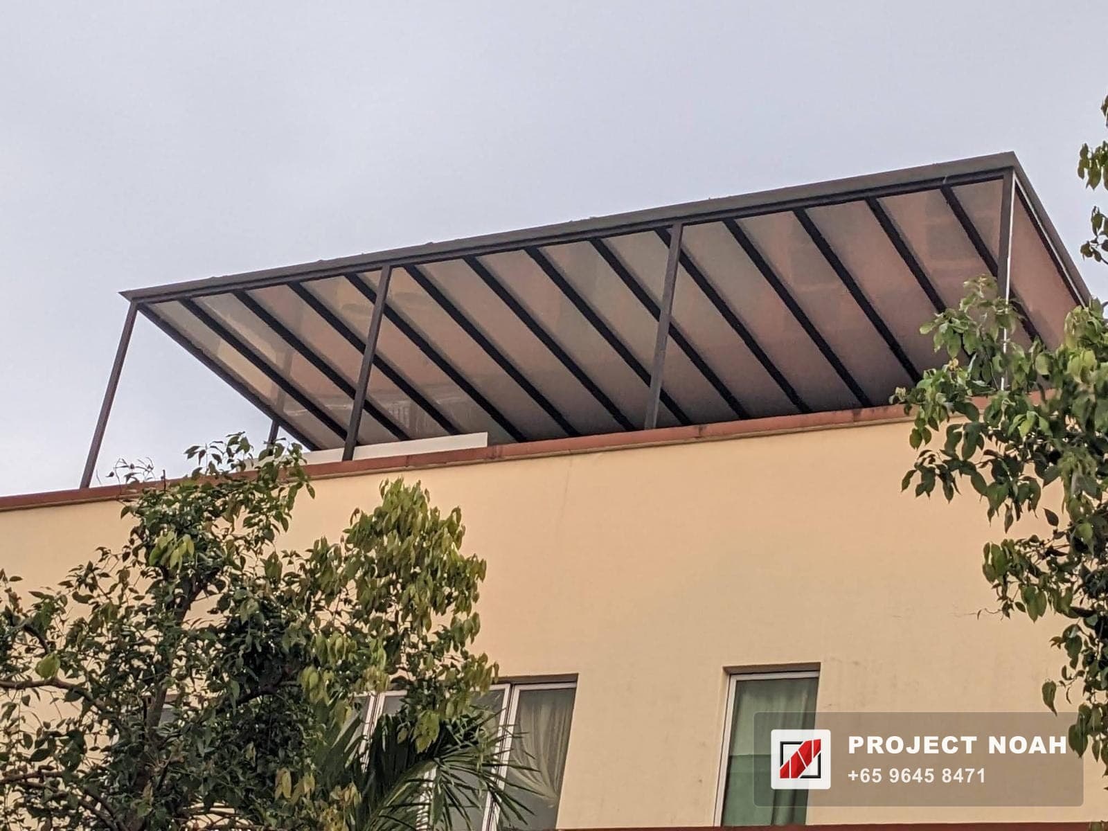 Sloped Metal Awning